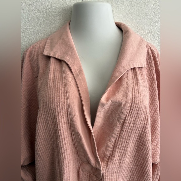 Free People Blush Oversized Cotton Romper XS - Picture 6 of 16